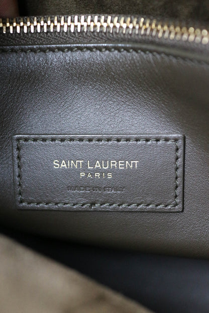 Saint Laurent Le 5 À 7 Shoulder Bag Small Khaki