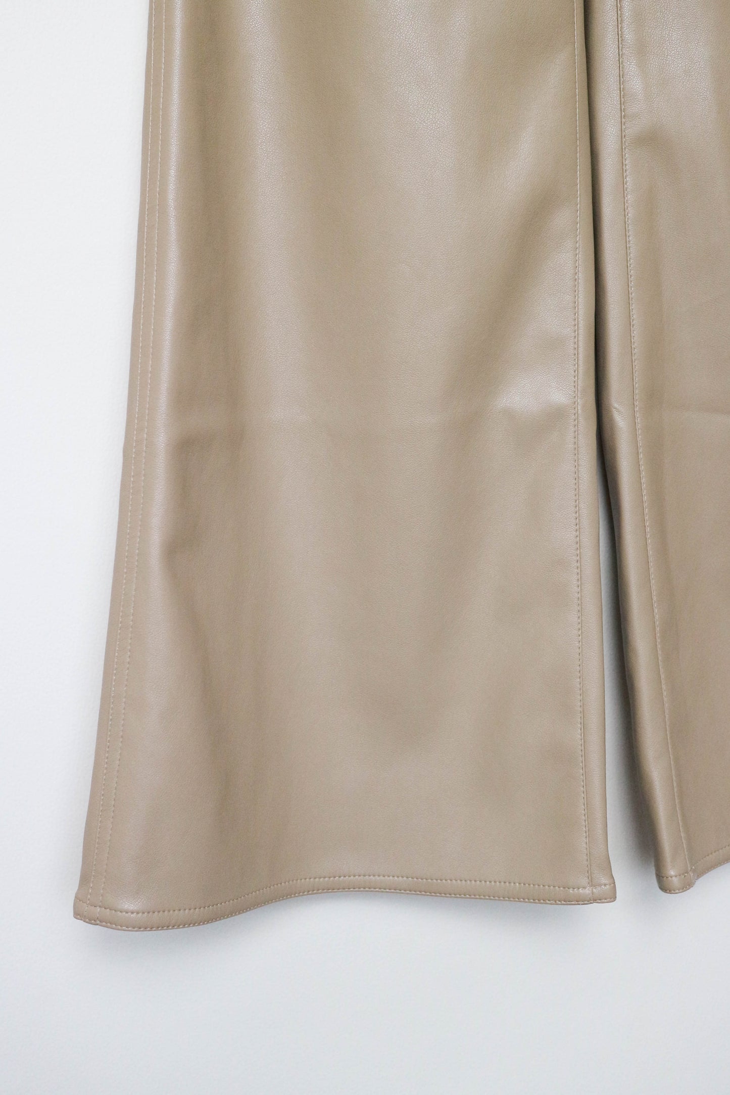 Stand Studio Faux Leather Pants Beige