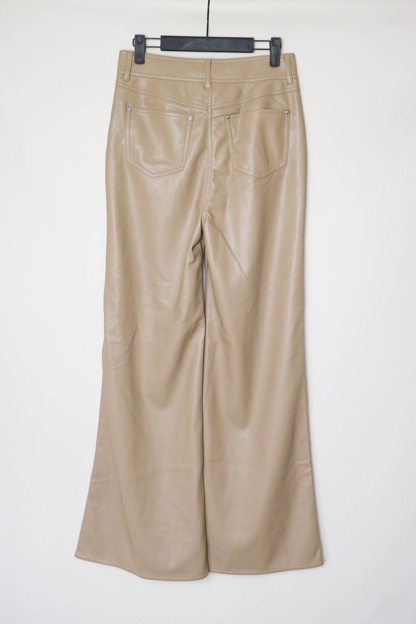 Stand Studio Faux Leather Pants Beige