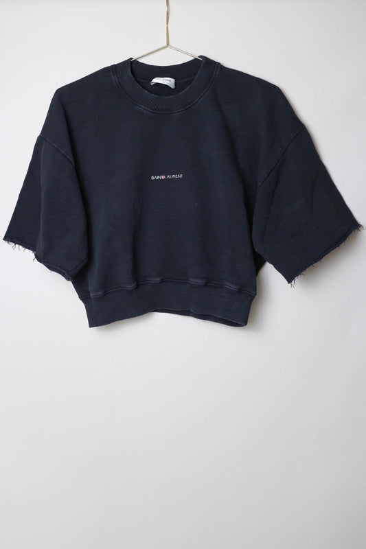 Saint Laurent Cropped Logo Sweater
