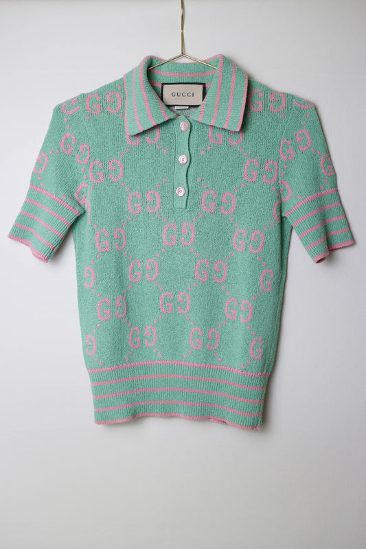 Gucci Logo Top Green/Pink