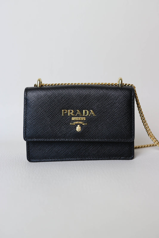 Prada Saffiano Leather Logo Mini Bag