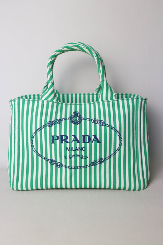 Prada Canapa Tote Bag Green
