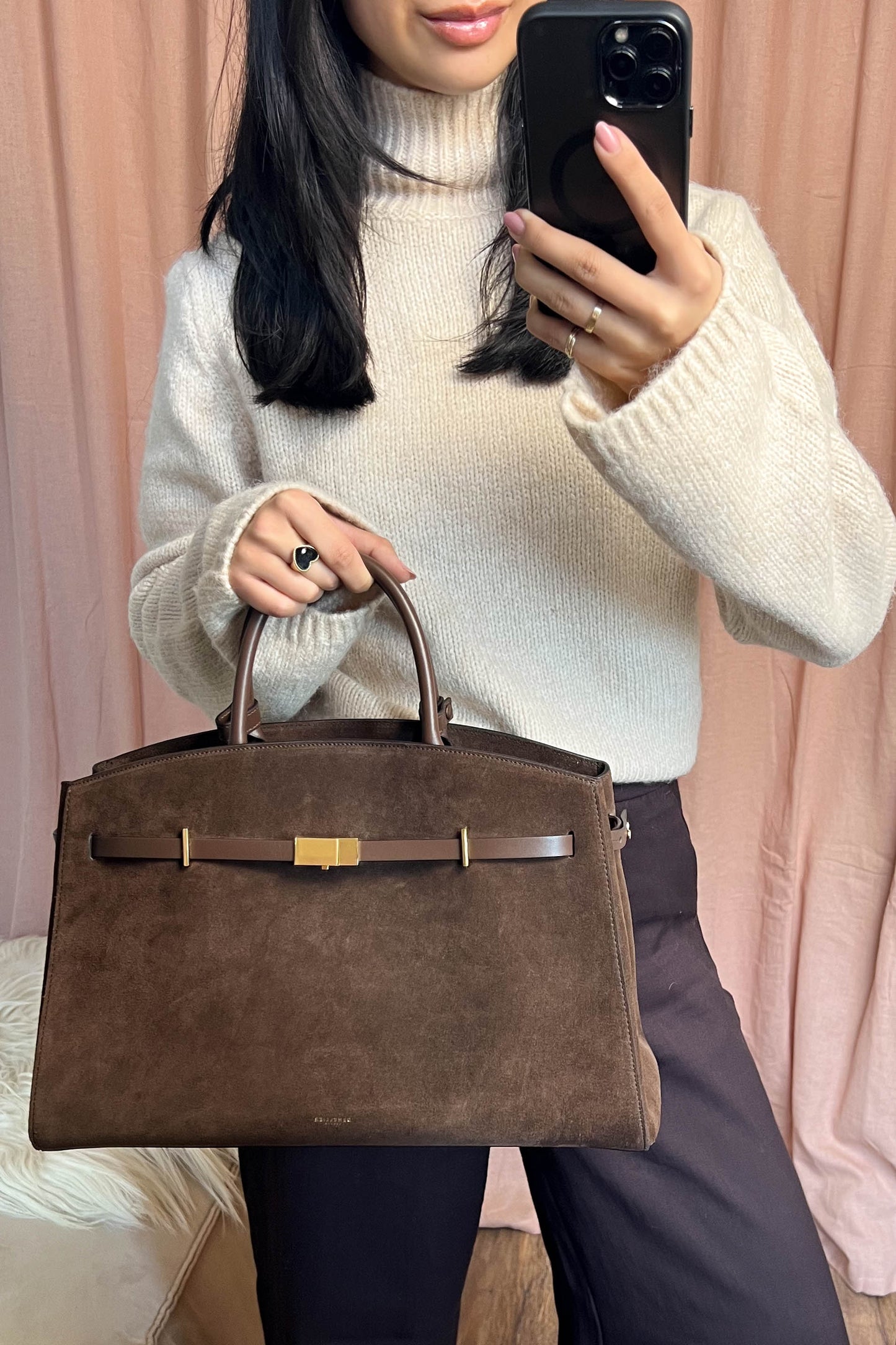 DeMellier Hudson Tote Bag Large Suede