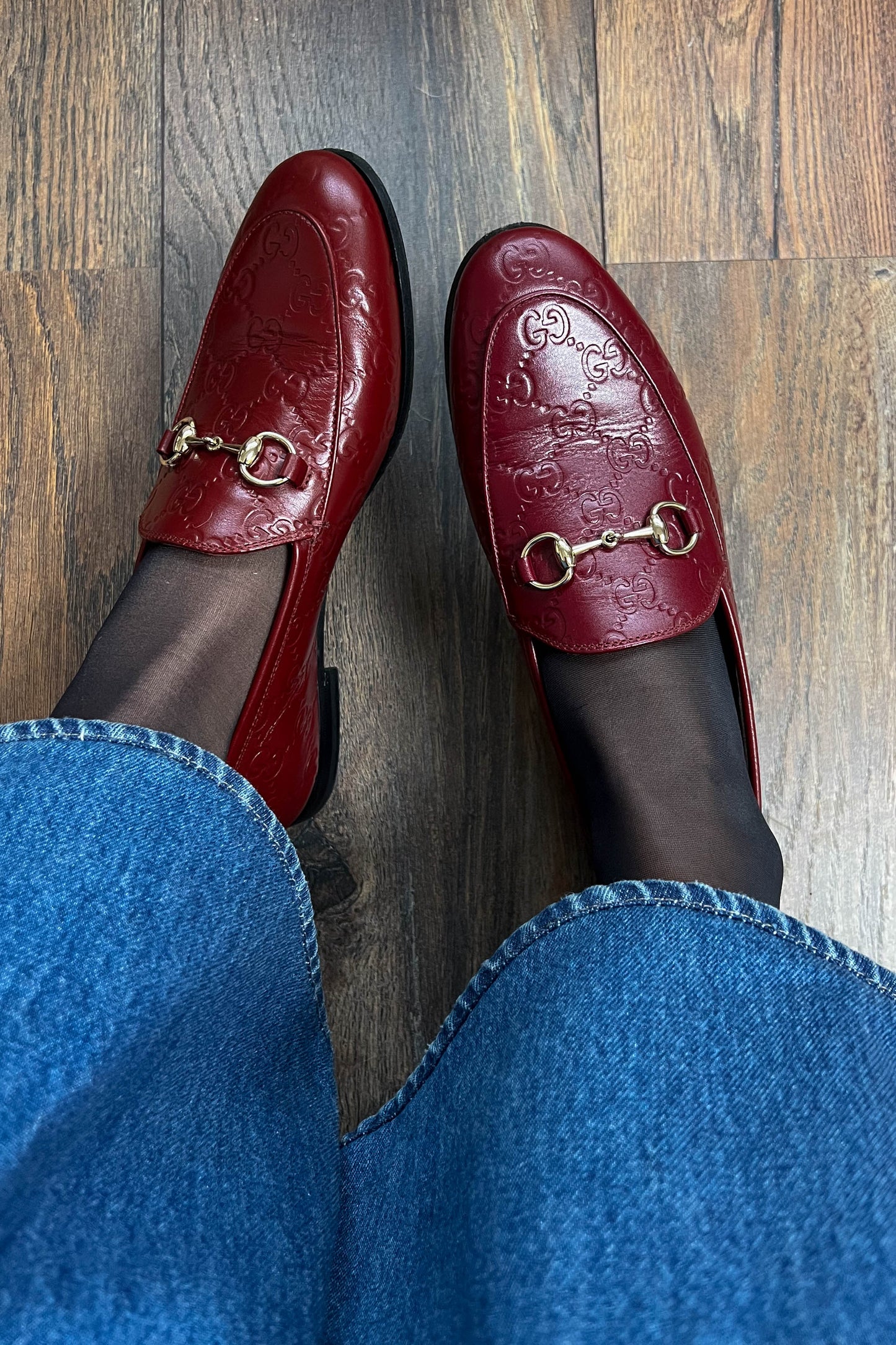 Gucci Jordaan Loafers Burgundy