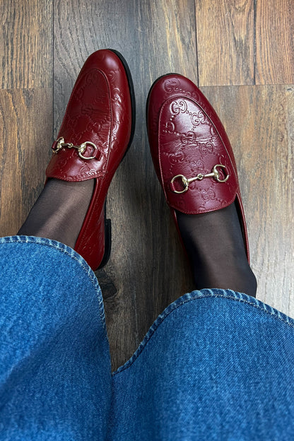 Gucci Jordaan Loafers Burgundy