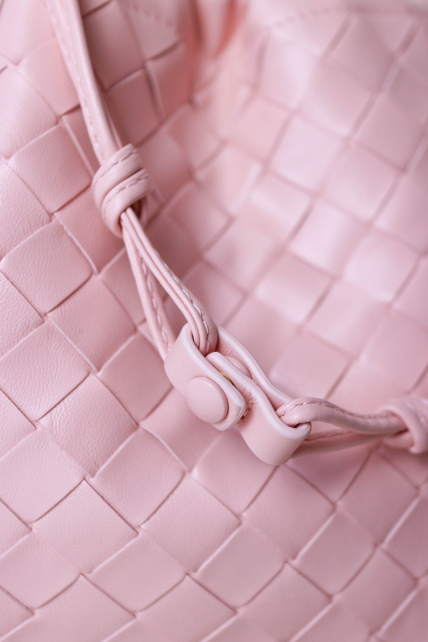Bottega Veneta Intrecciato Pouch Bag Pink