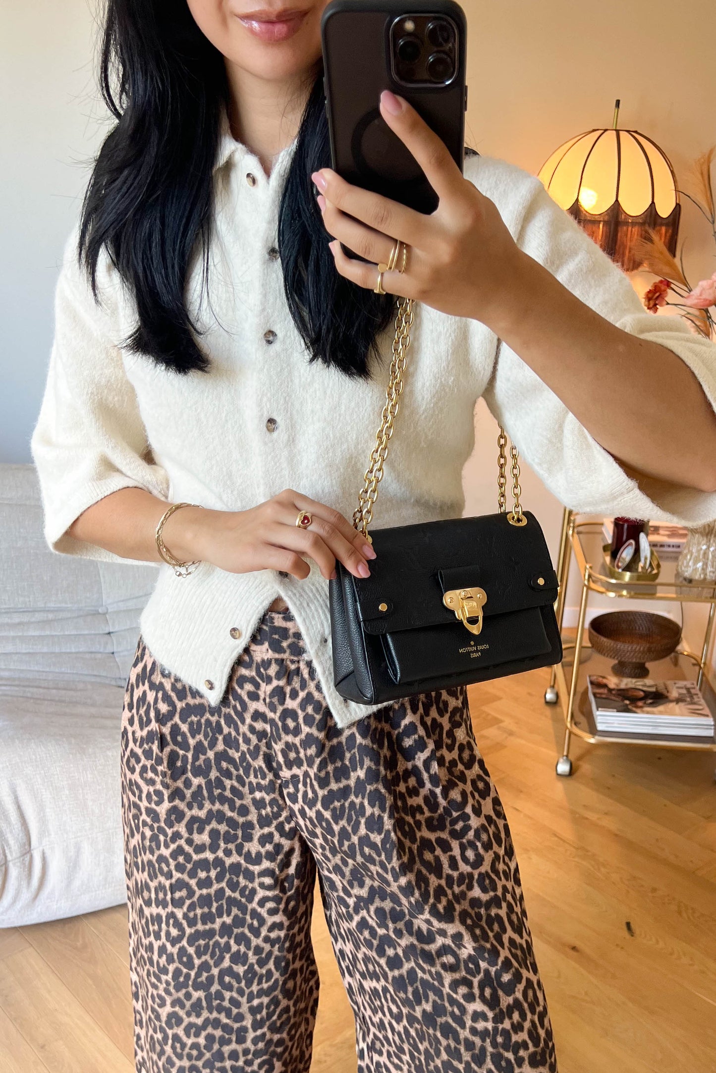 Louis Vuitton Empreinte Vavin Shoulder Bag Black