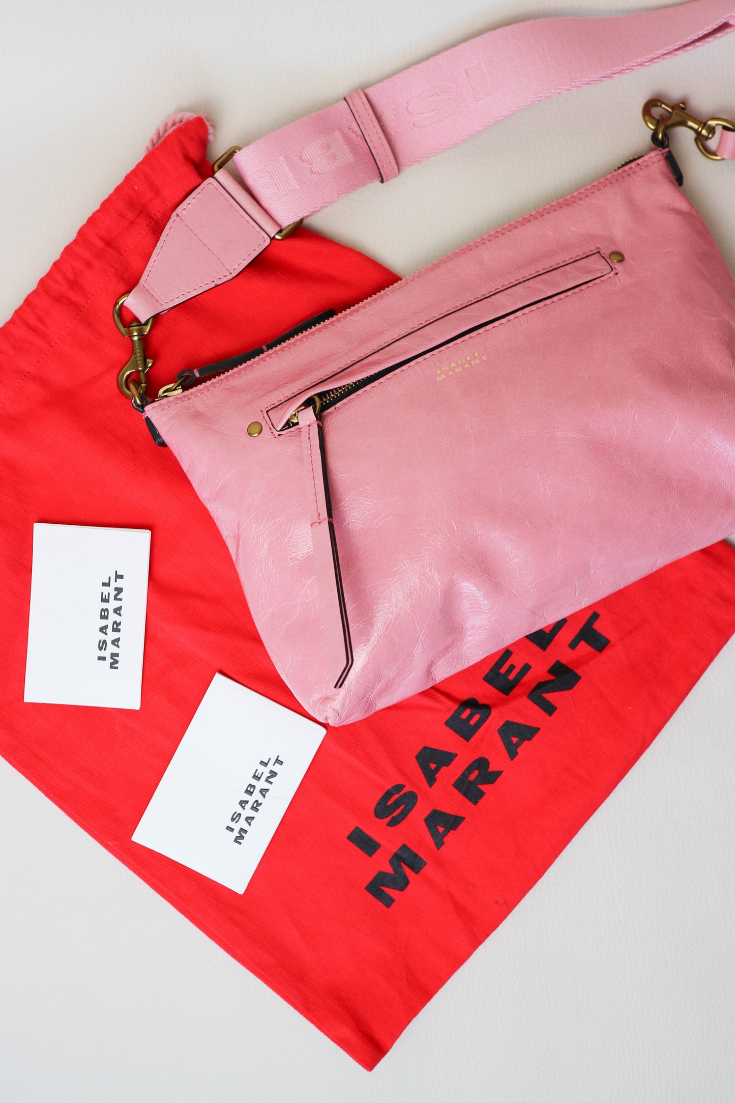 Isabel Marant Nessah Crossbody Bag Pink