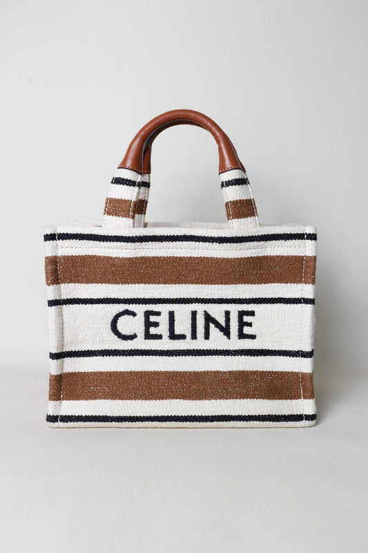 CELINE Mini Canvas Tote Bag Brown