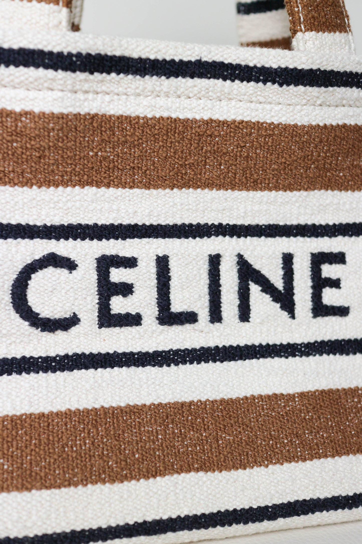 CELINE Mini Canvas Tote Bag Brown
