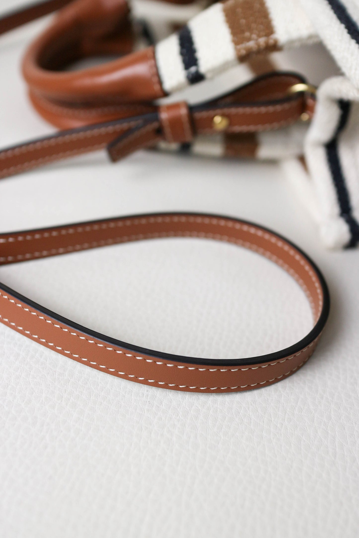 CELINE Mini Canvas Tote Bag Brown