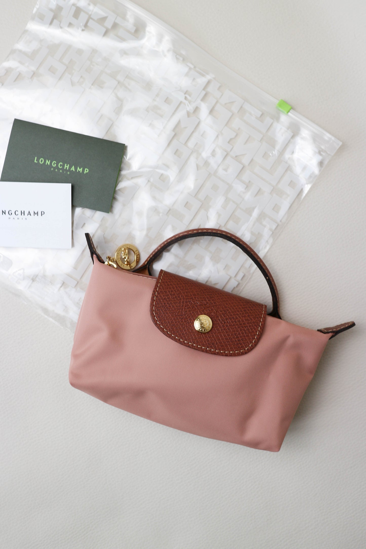 Longchamp Mini Pouch Pink Tea