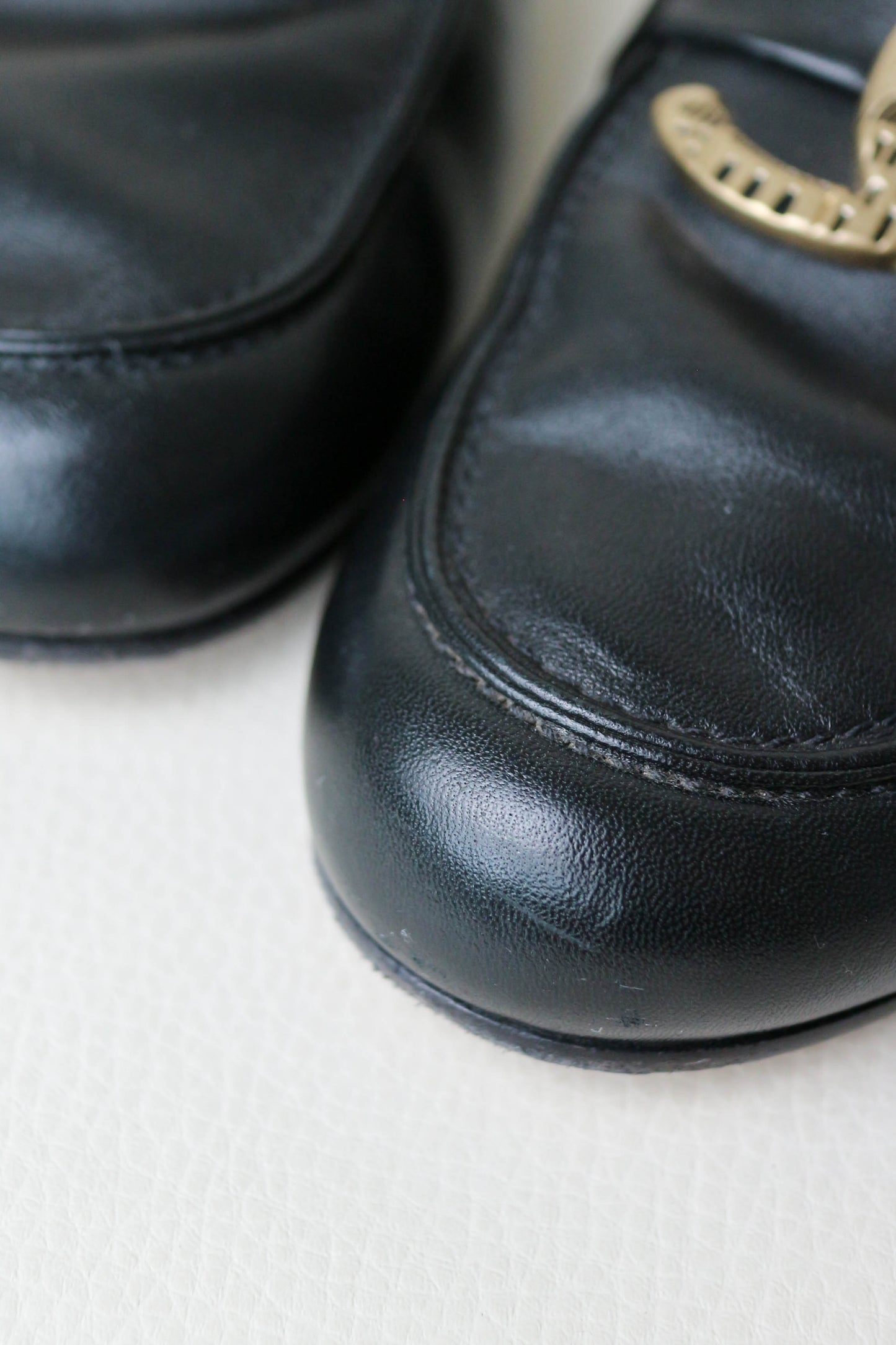 Chanel CC Logo Loafers