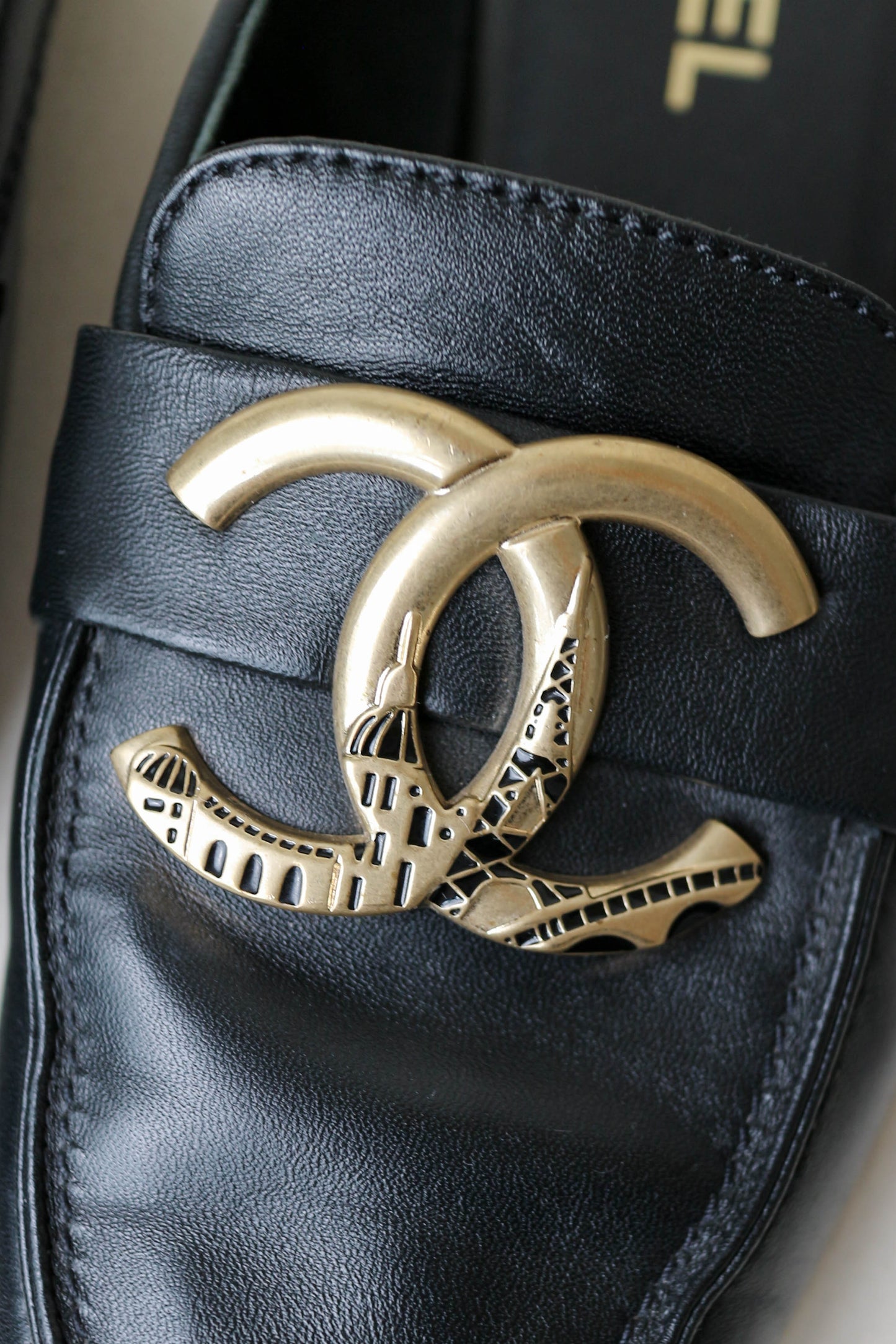 Chanel CC Logo Loafers