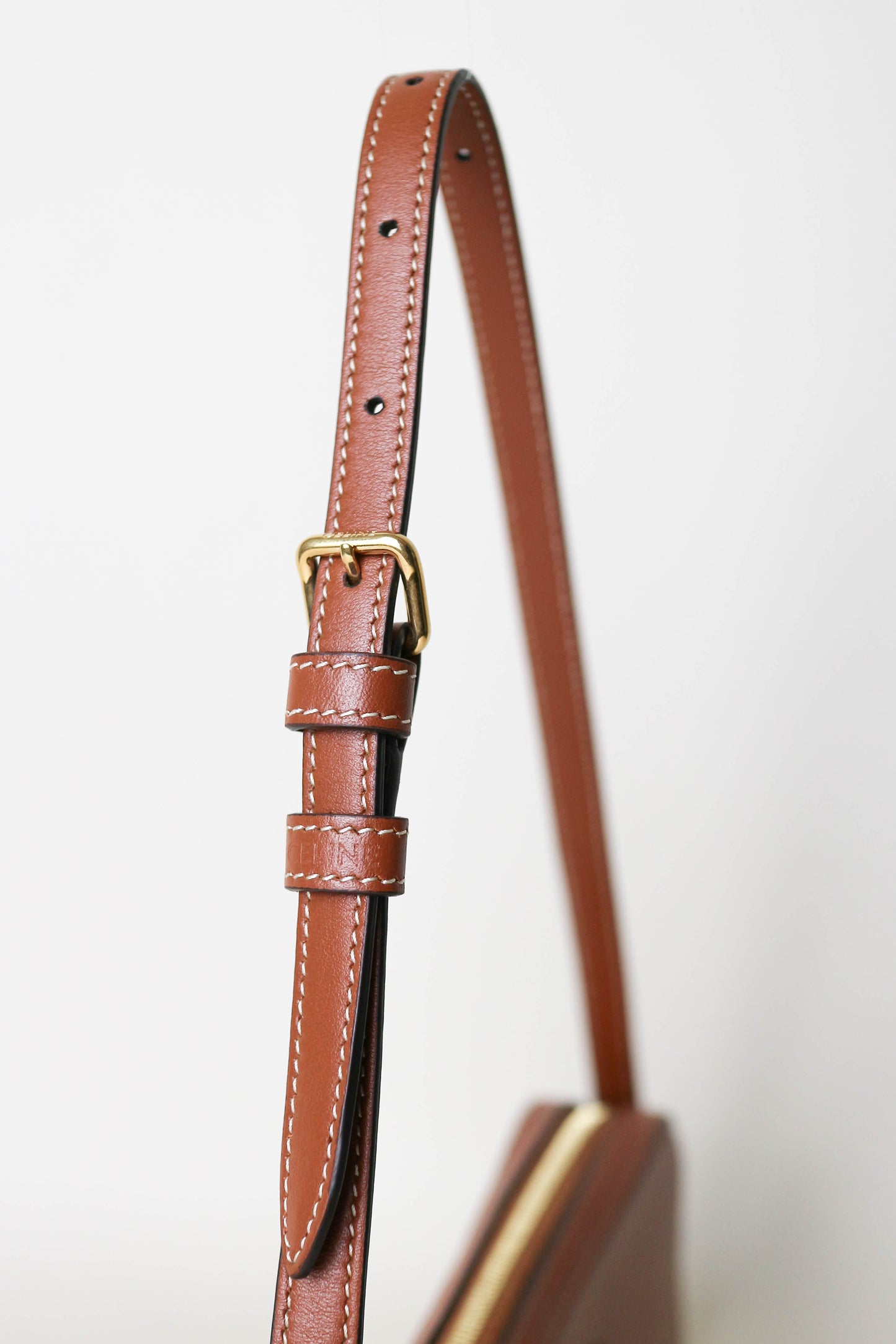 CELINE Triomphe Shoulder Bag Brown