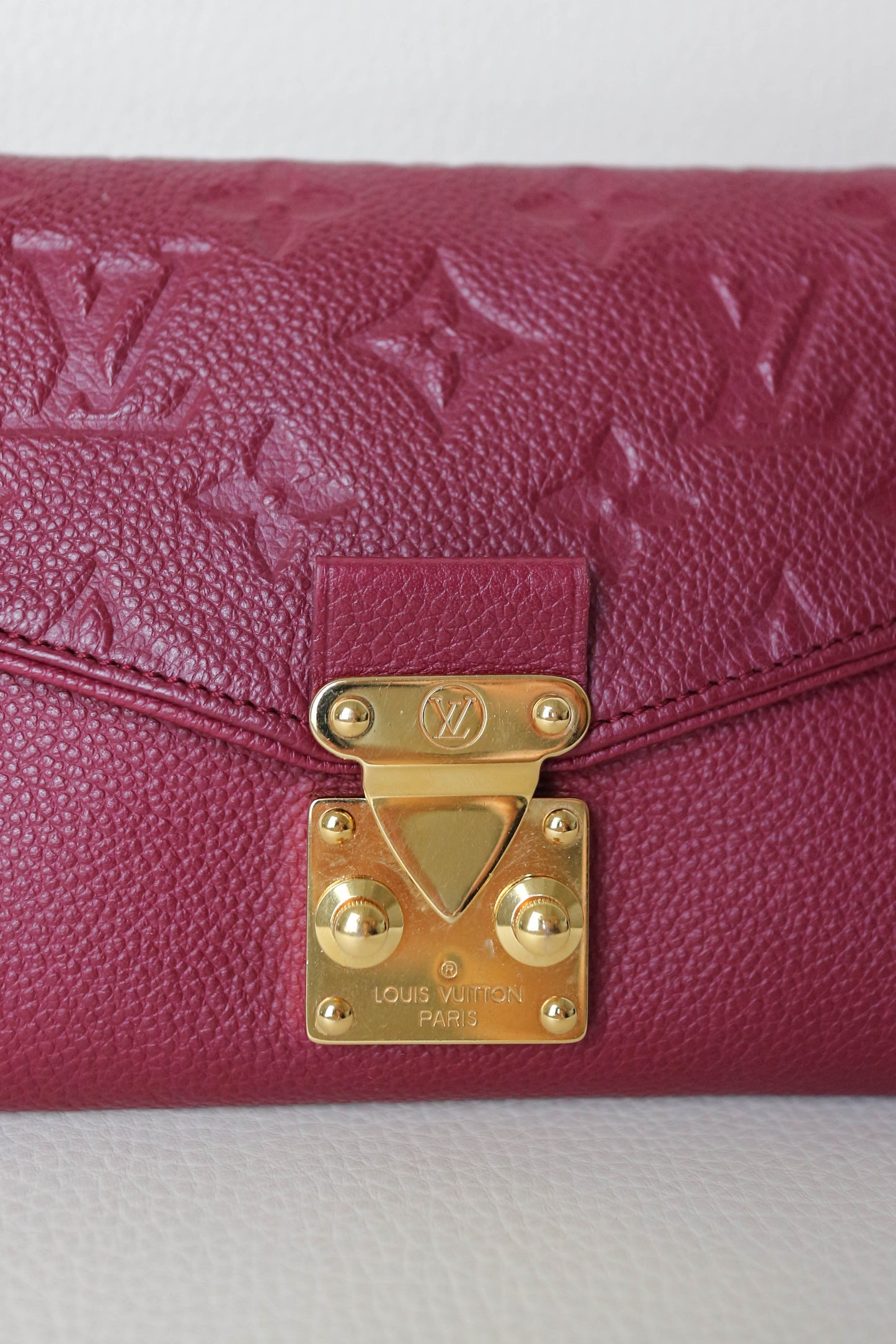 Louis Vuitton Empreinte Pochette Bag Burgundy