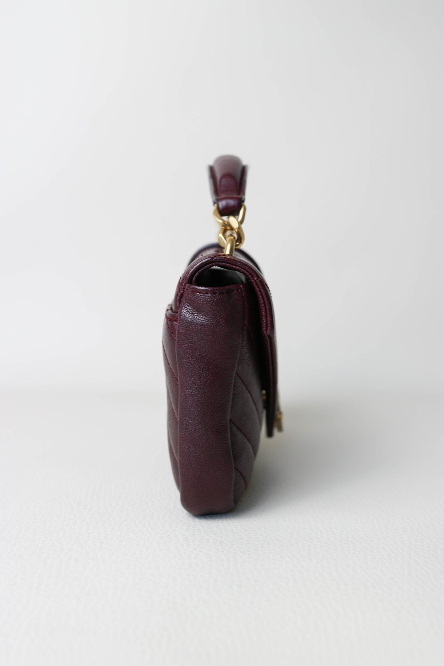 Saint Laurent College Mini Bag Burgundy