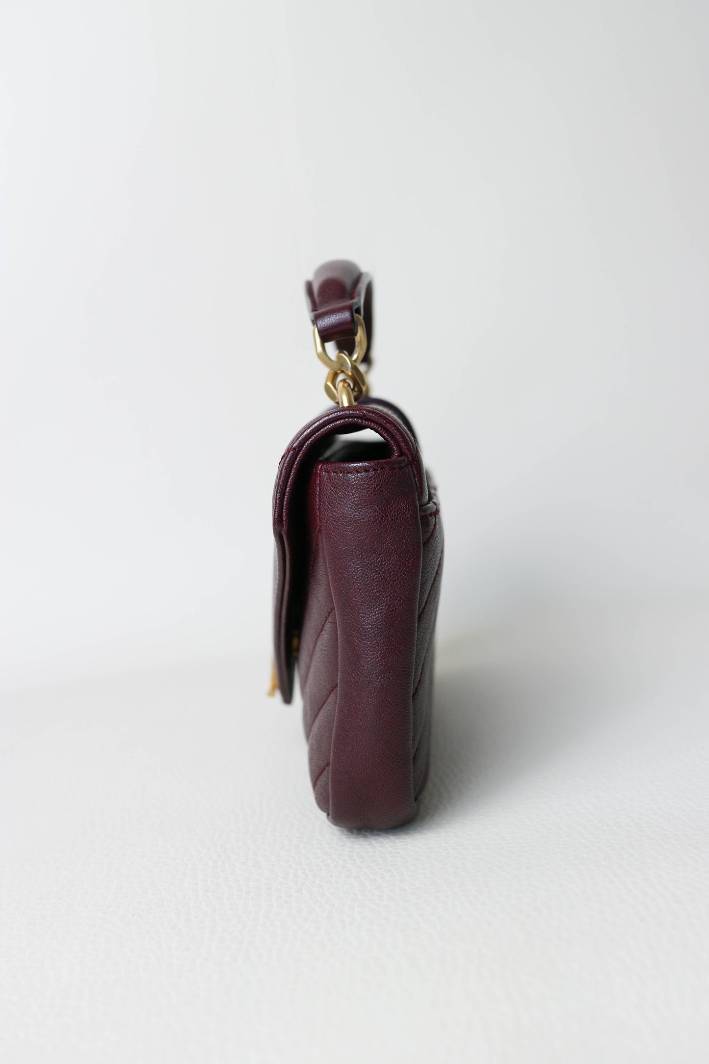 Saint Laurent College Mini Bag Burgundy
