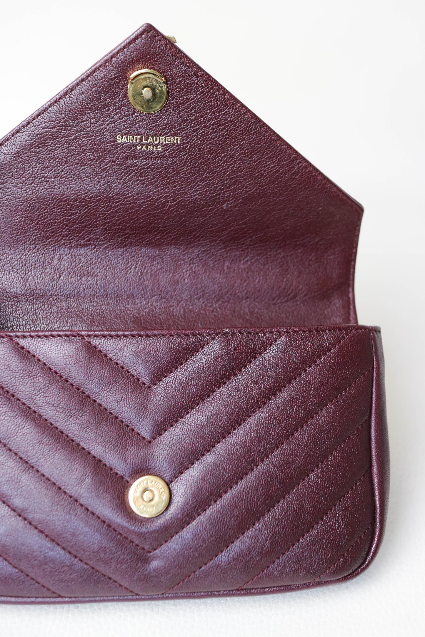 Saint Laurent College Mini Bag Burgundy