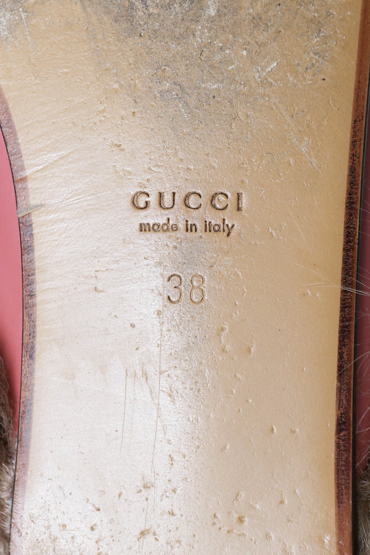 Gucci Princetown Fur Loafers Pink