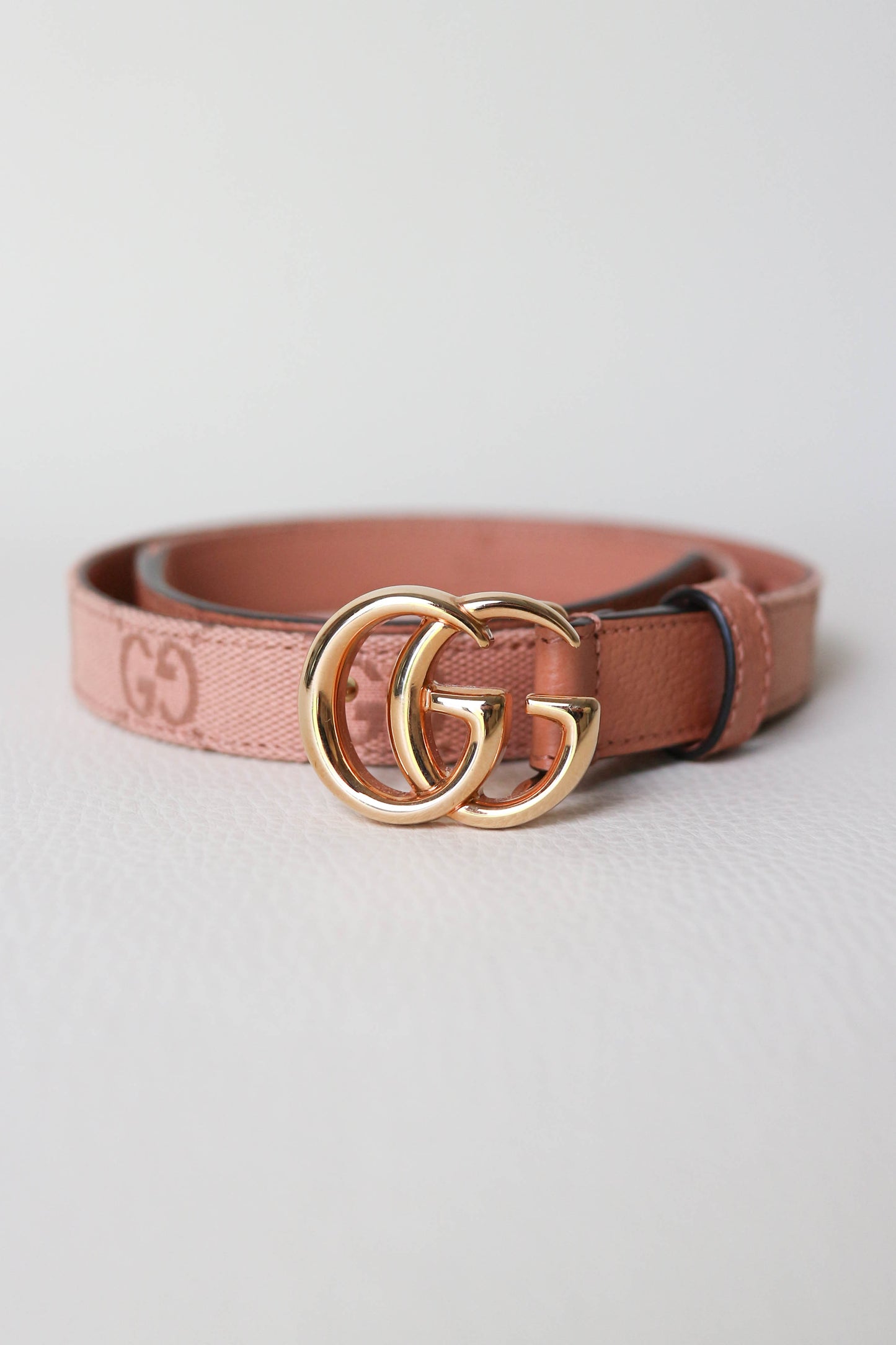 Gucci Marmont Logo Belt Pink