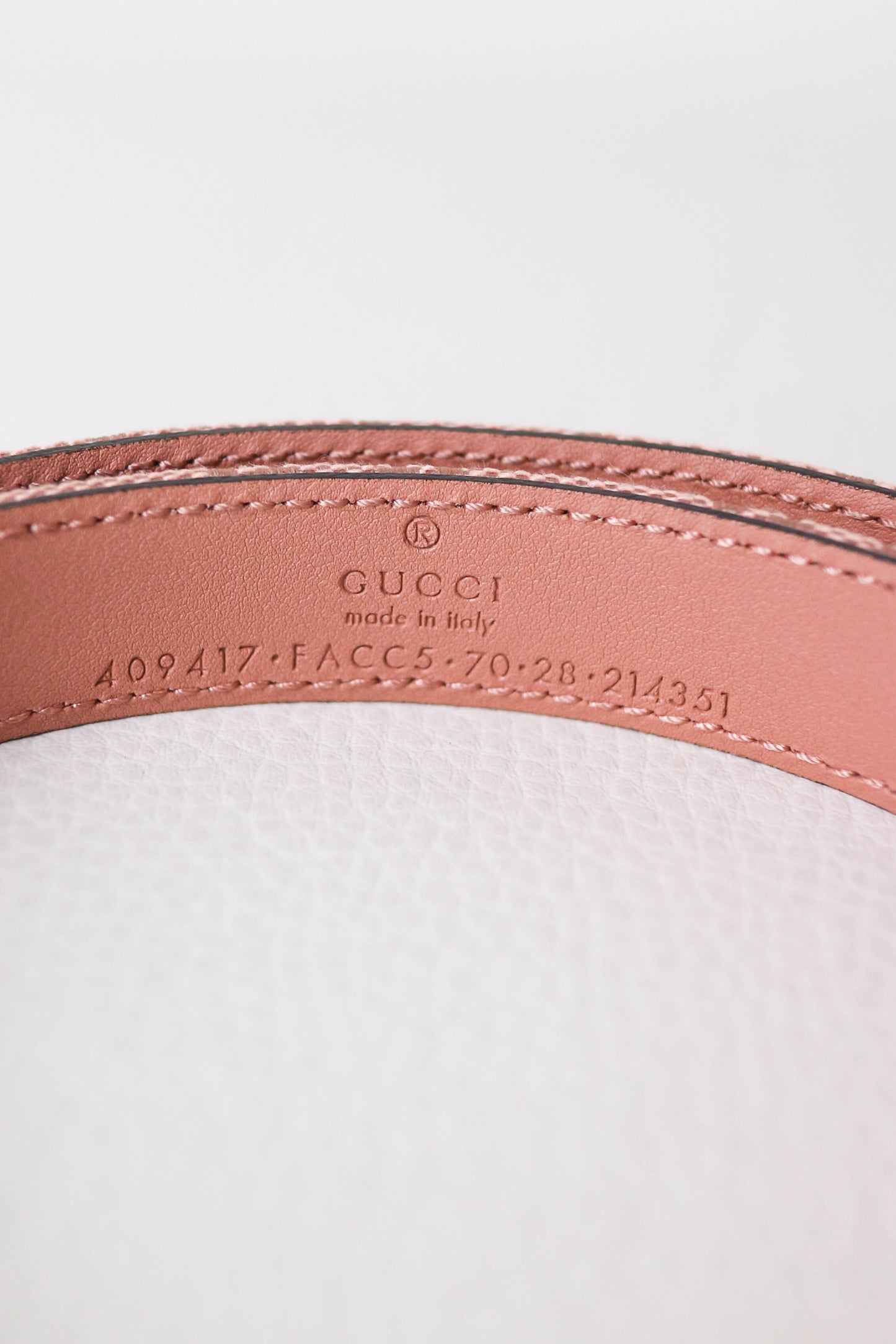 Gucci Marmont Logo Belt Pink