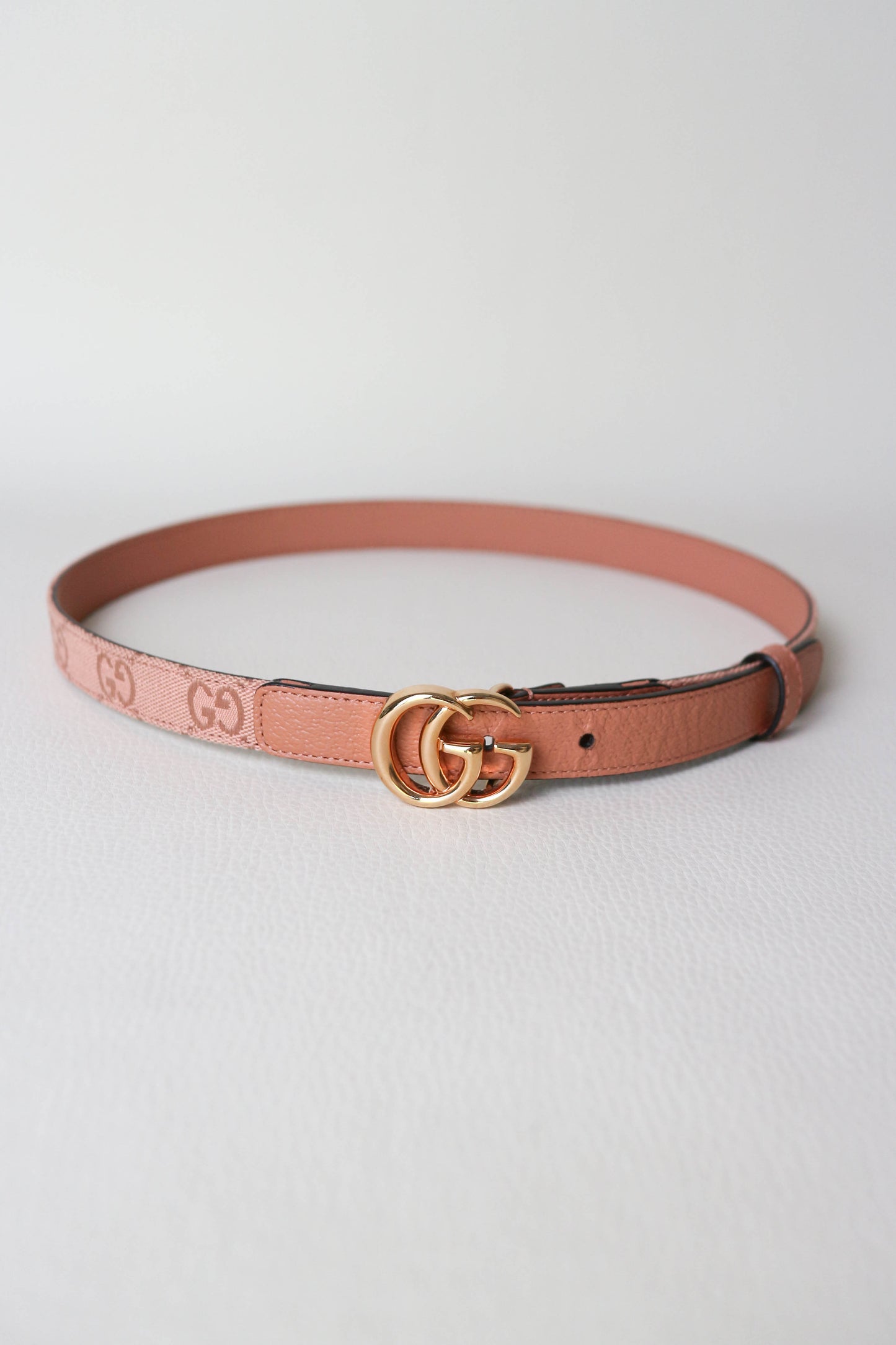 Gucci Marmont Logo Belt Pink