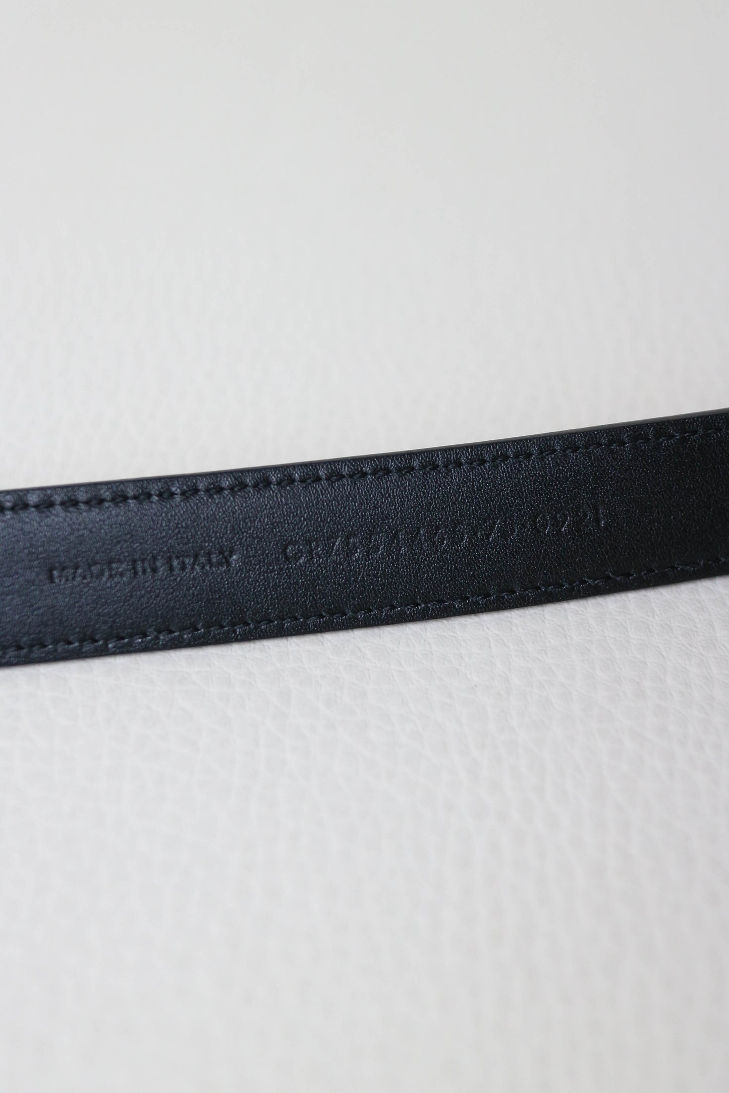 Saint Laurent Narrow Monogram Leather Belt