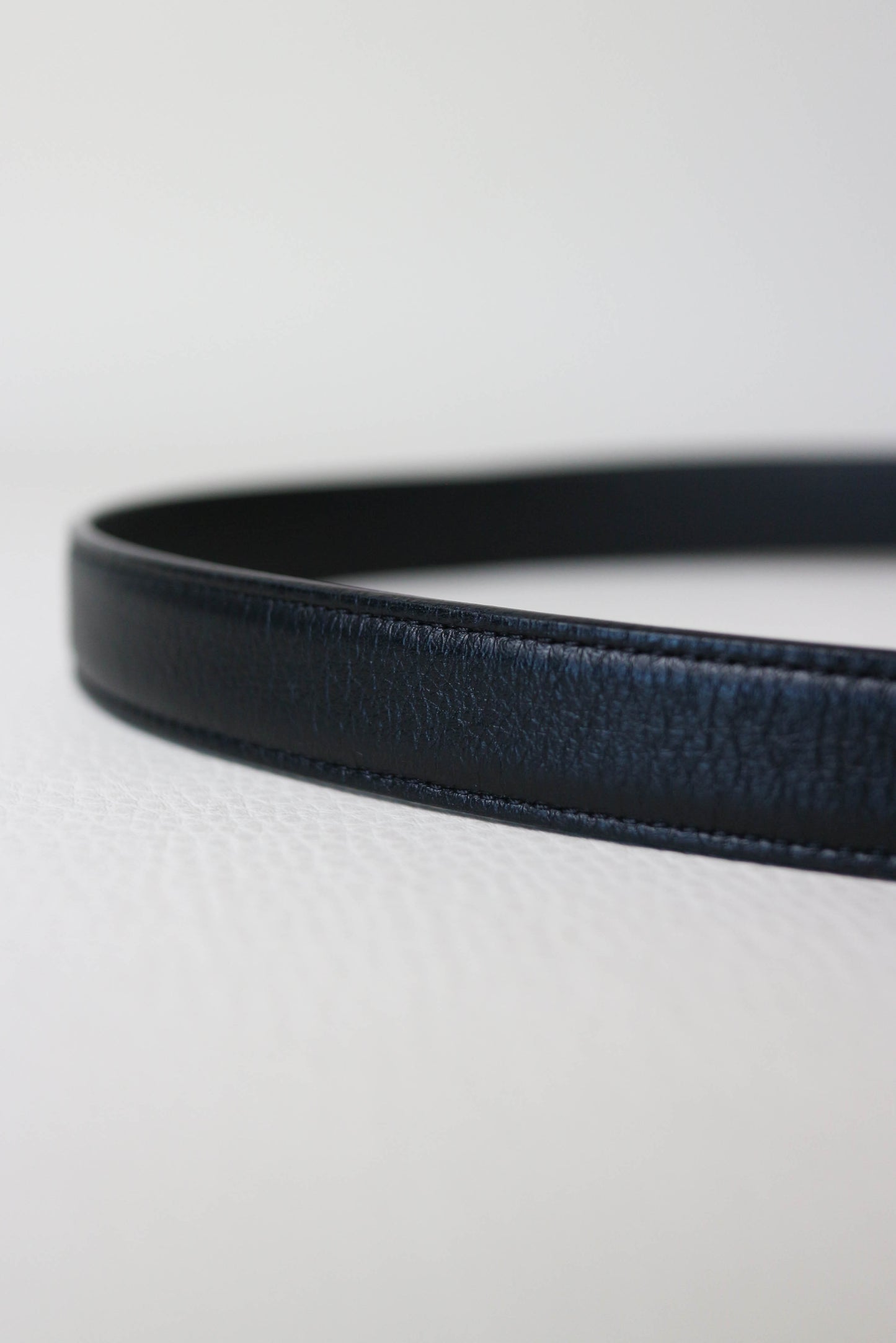Saint Laurent Narrow Monogram Leather Belt