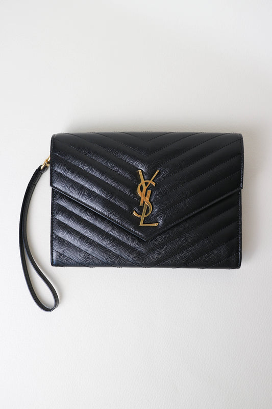 Saint Laurent Cassandre Logo Clutch