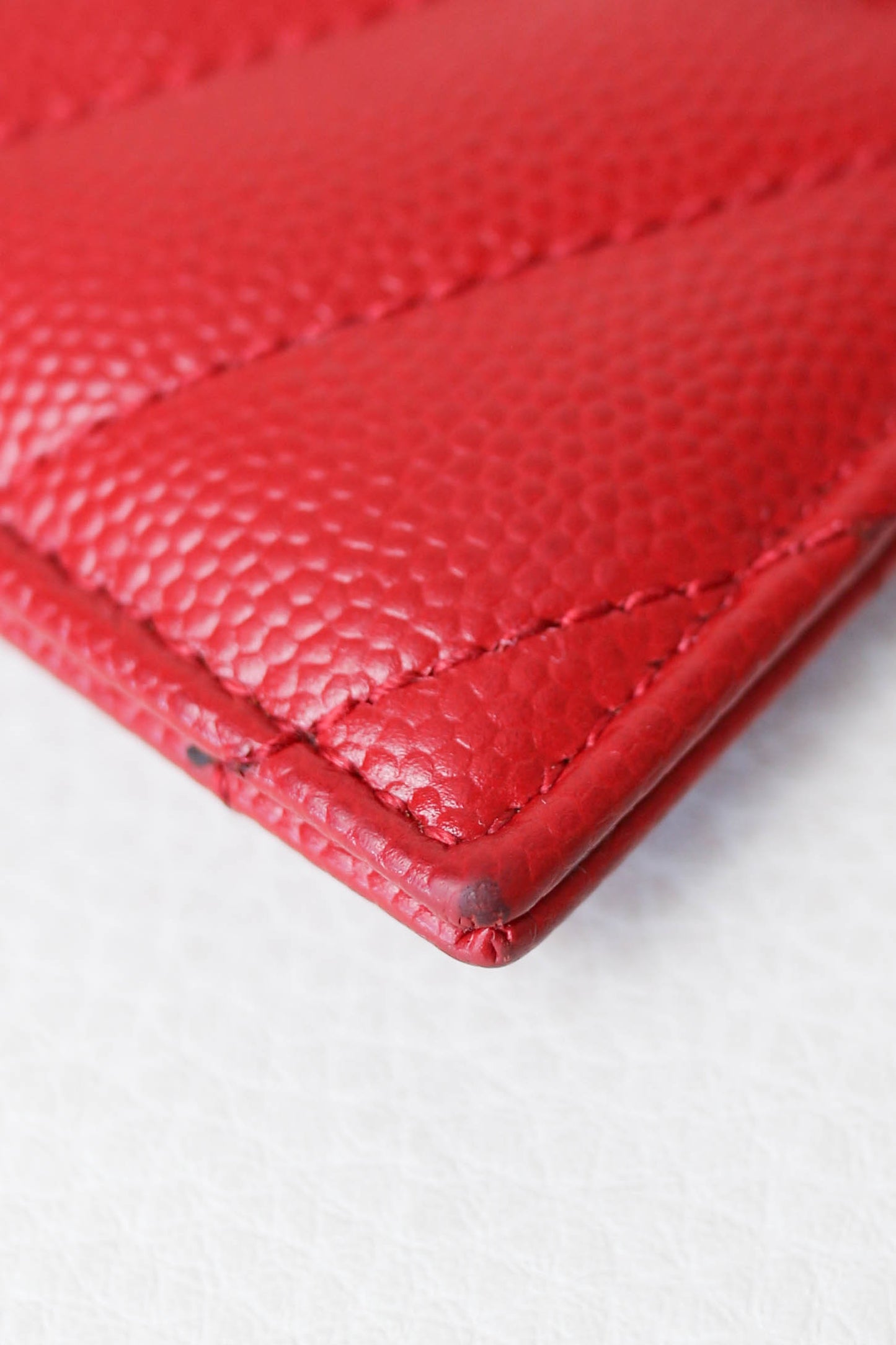 Saint Laurent Cassandre Logo Card Holder Red
