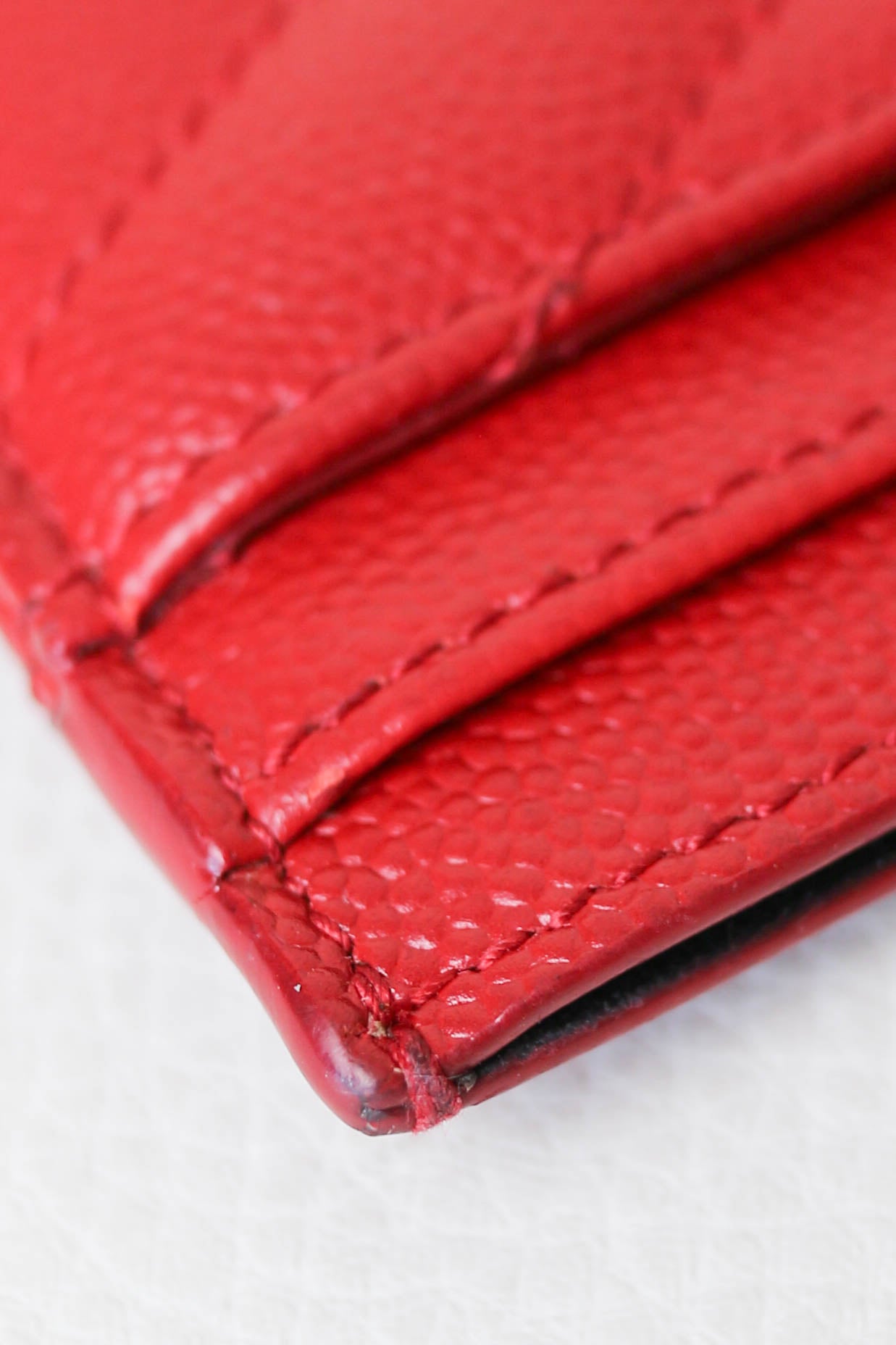 Saint Laurent Cassandre Logo Card Holder Red