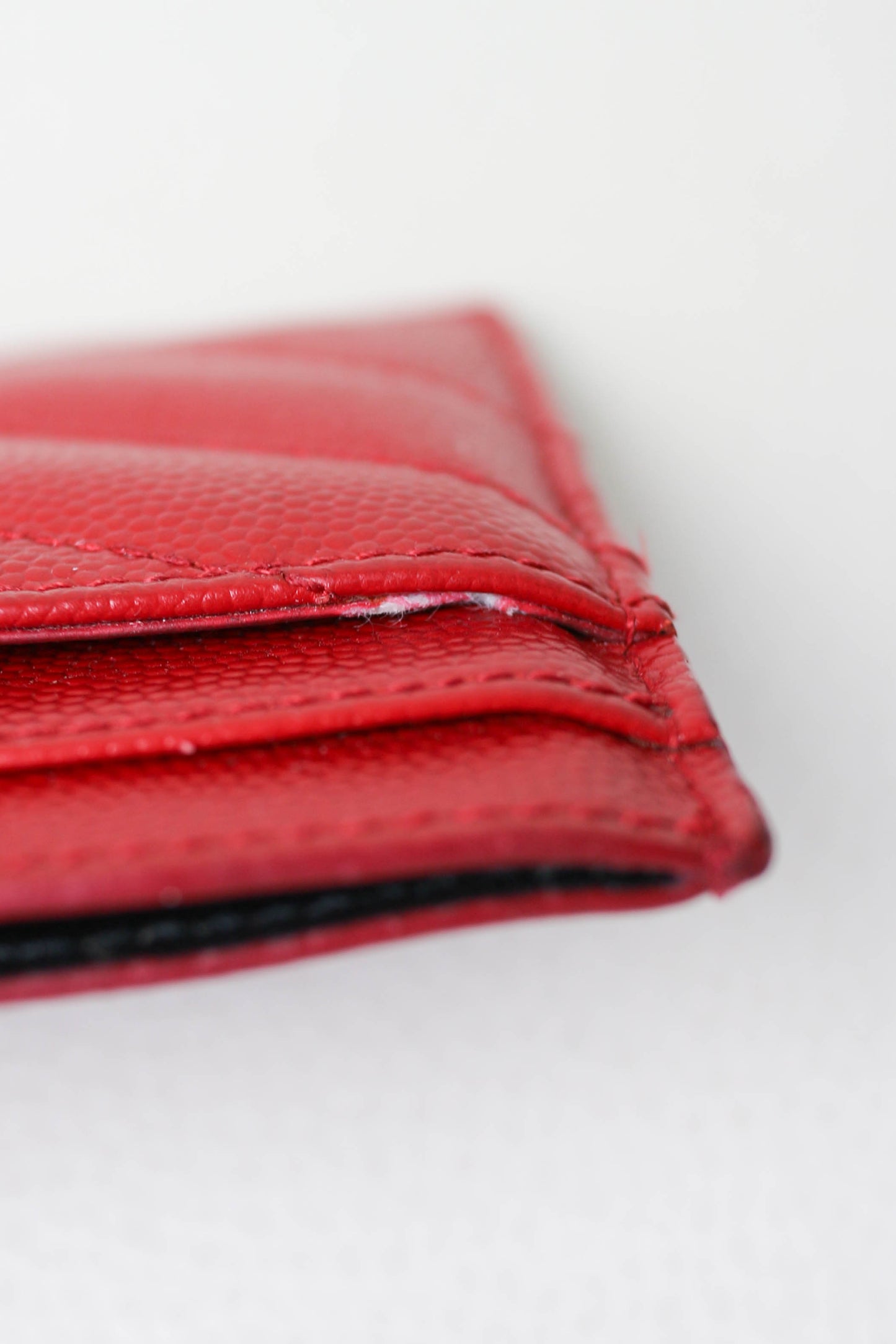 Saint Laurent Cassandre Logo Card Holder Red