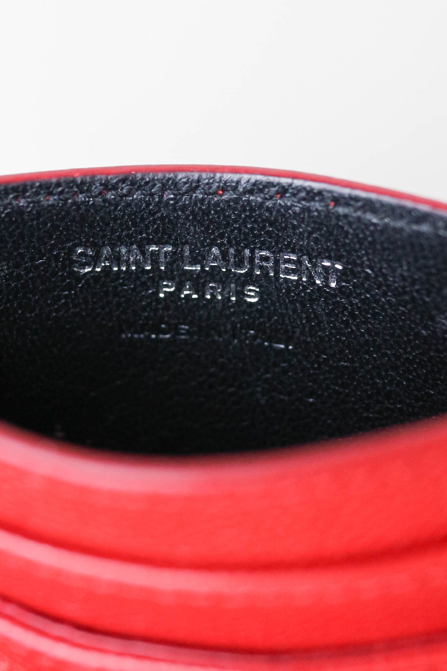 Saint Laurent Cassandre Logo Card Holder Red