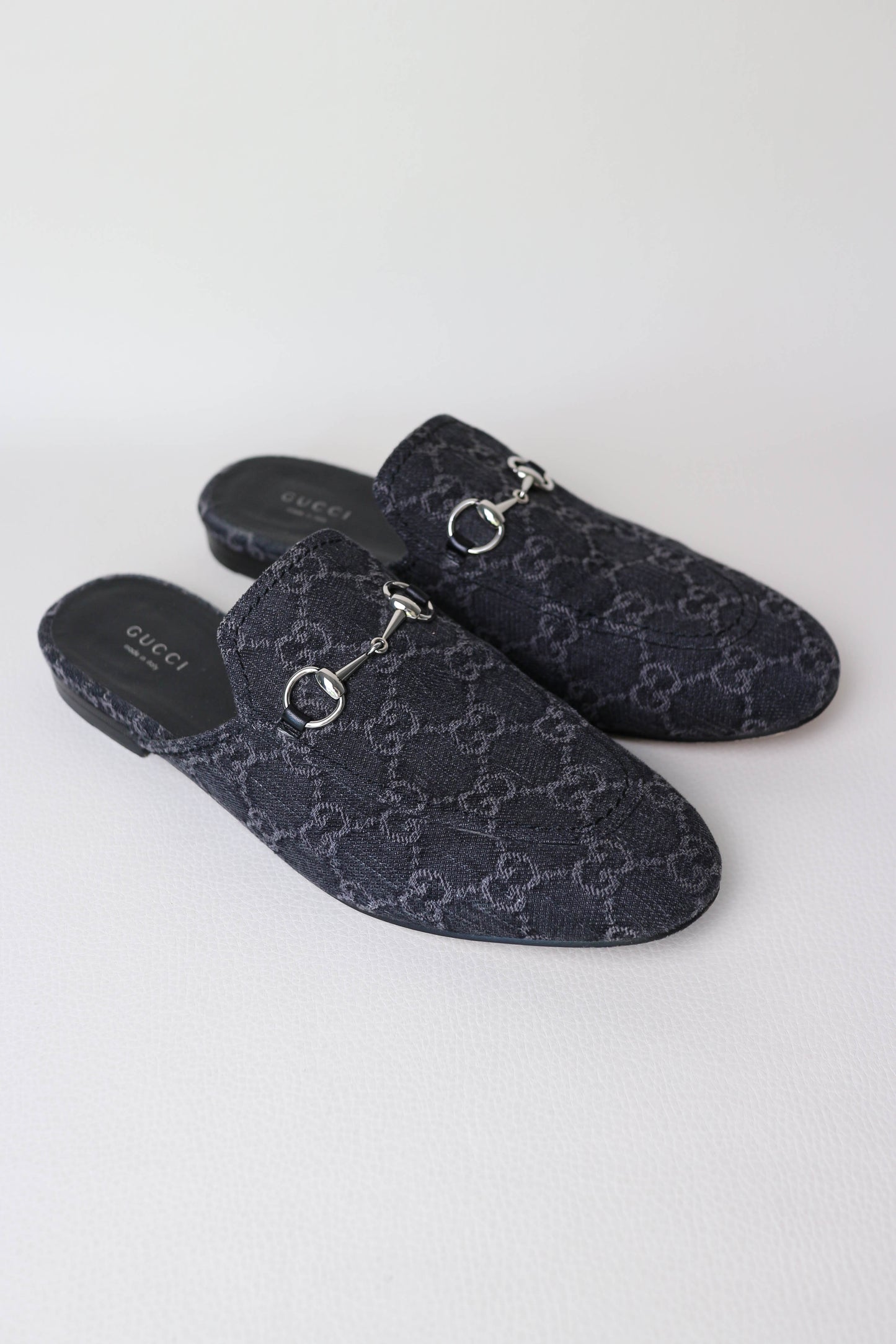 Gucci Princetown Loafers Denim Grey