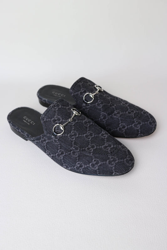 Gucci Princetown Loafers Denim Grey