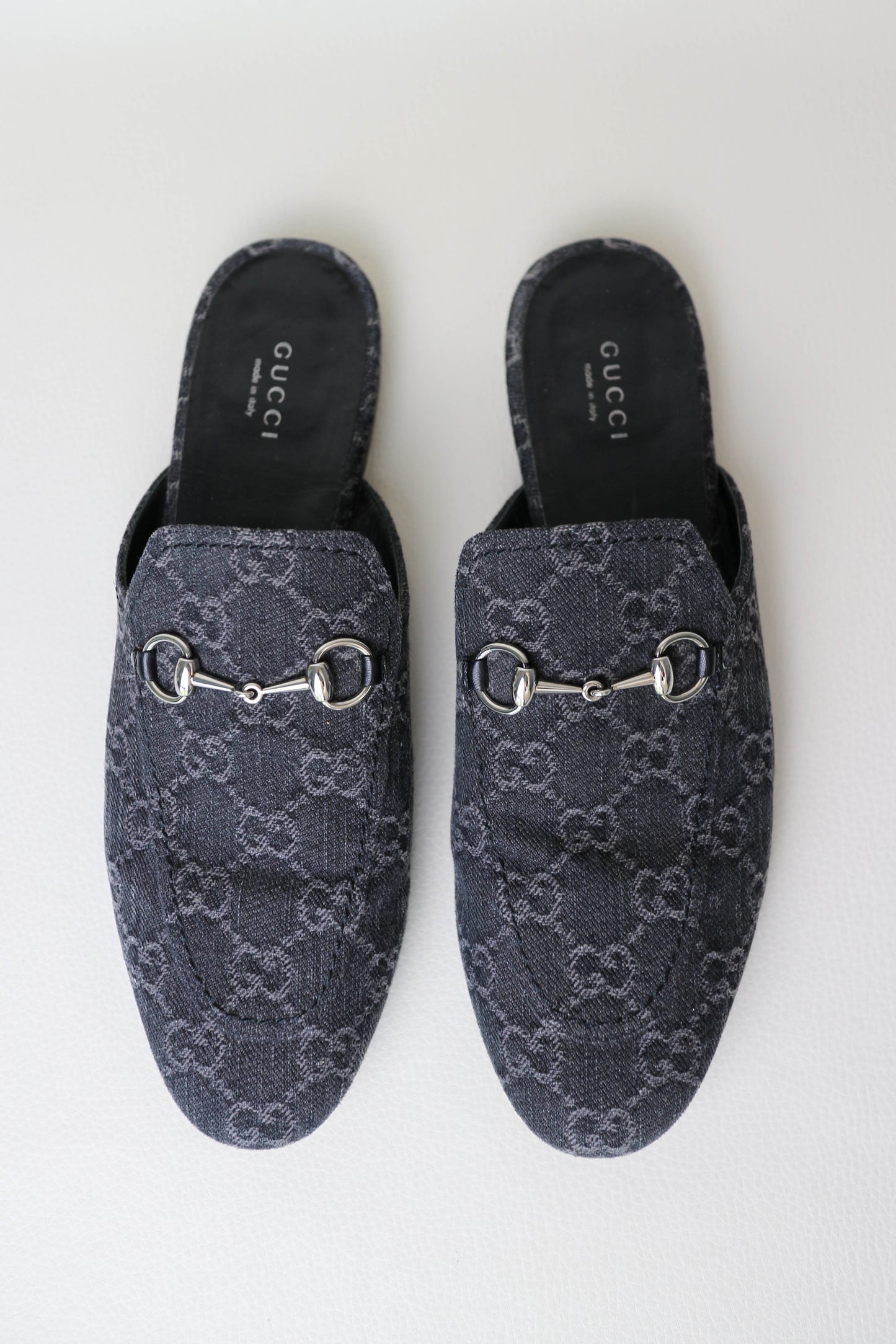Gucci Princetown Loafers Denim Grey