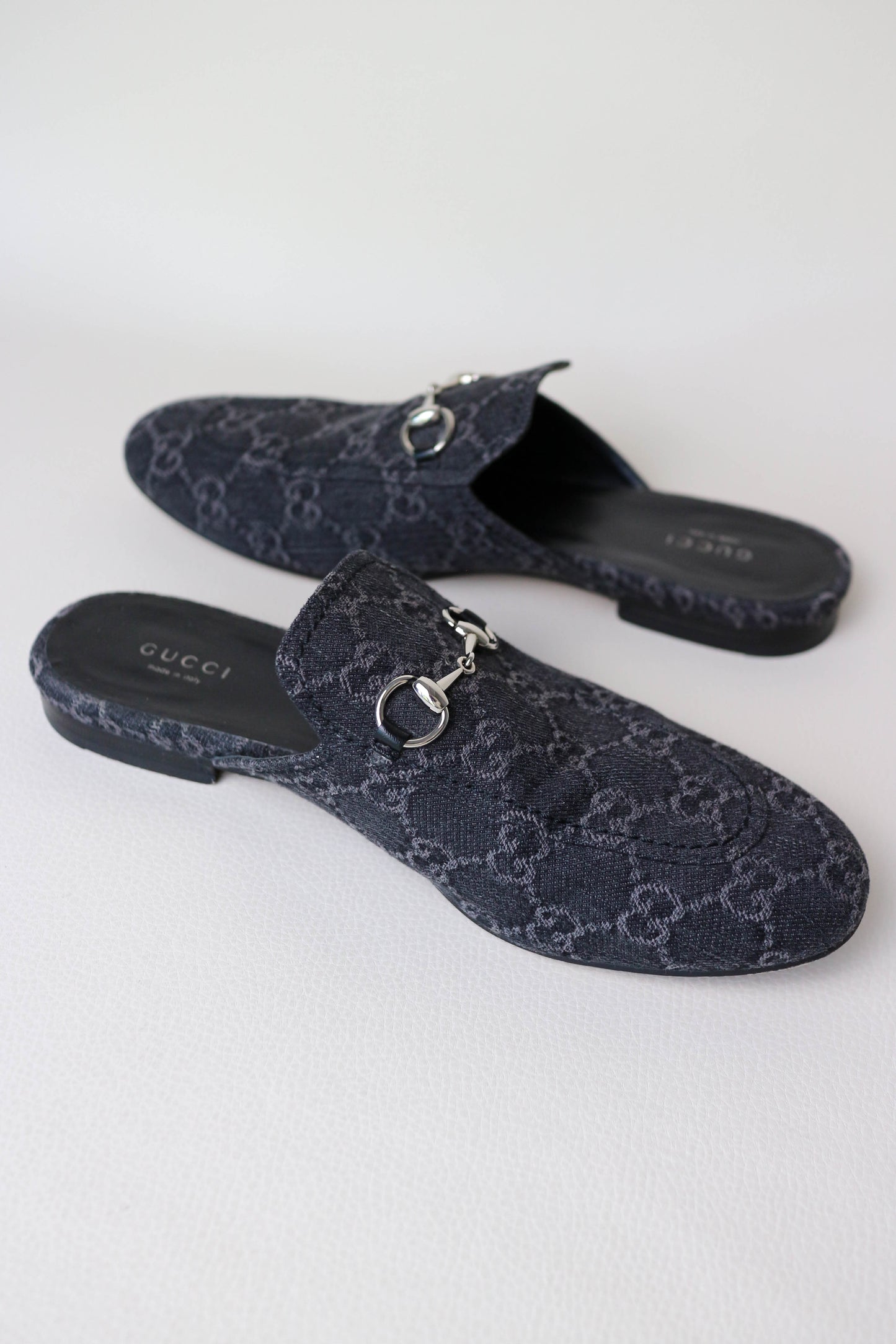 Gucci Princetown Loafers Denim Grey