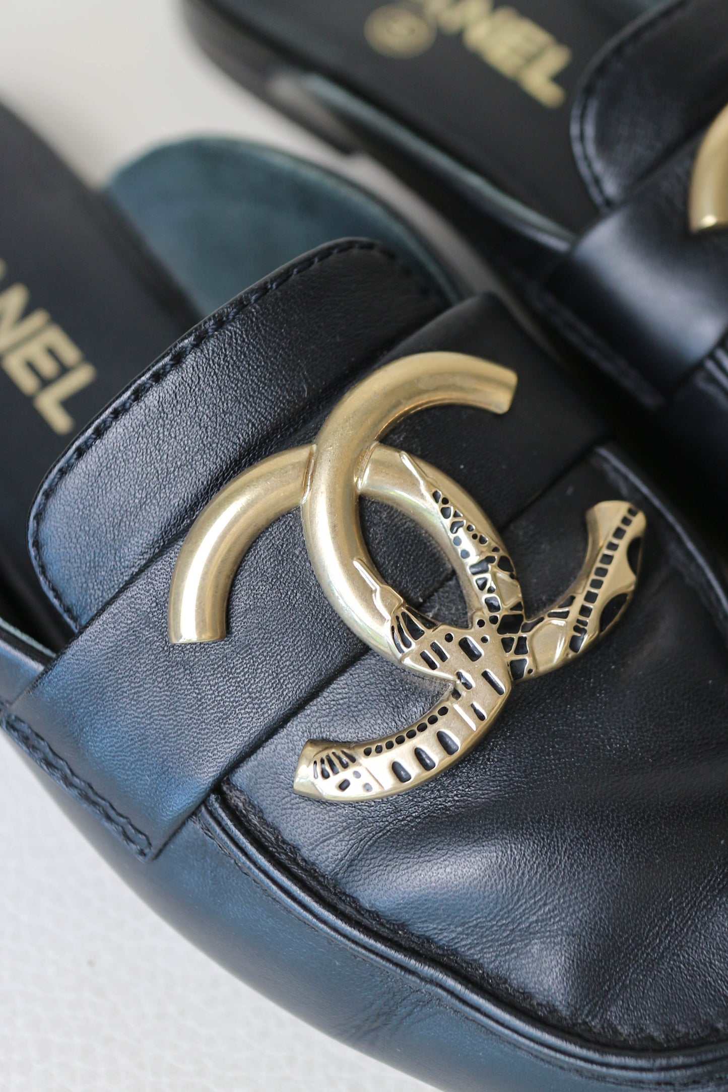 Chanel CC Logo Loafers