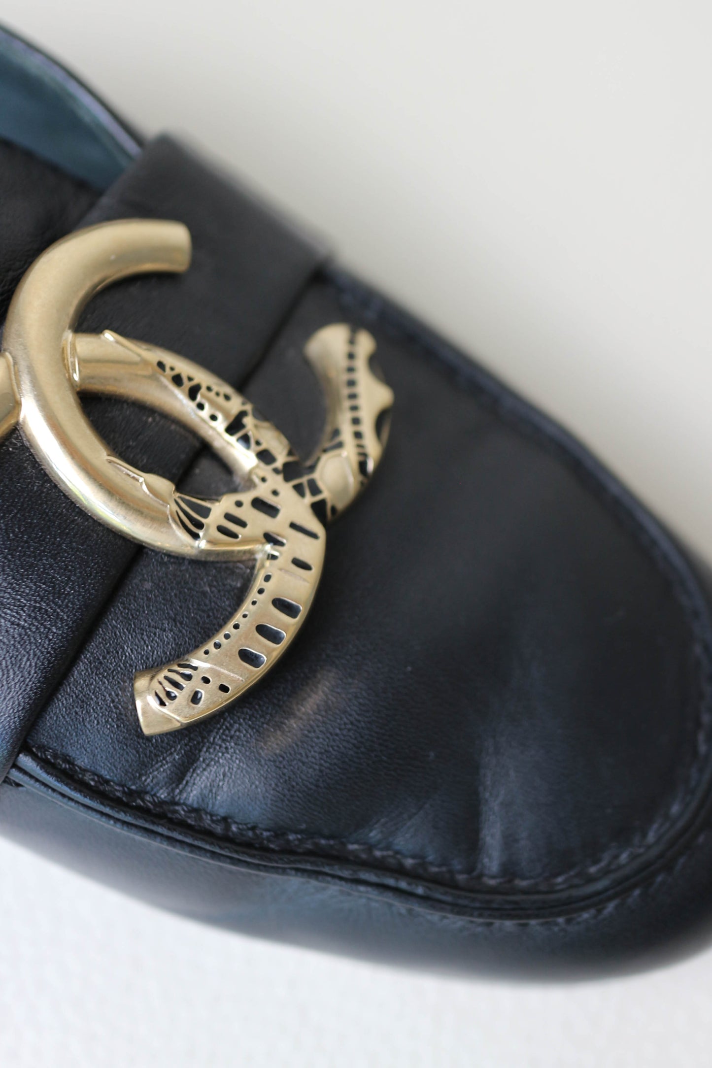 Chanel CC Logo Loafers