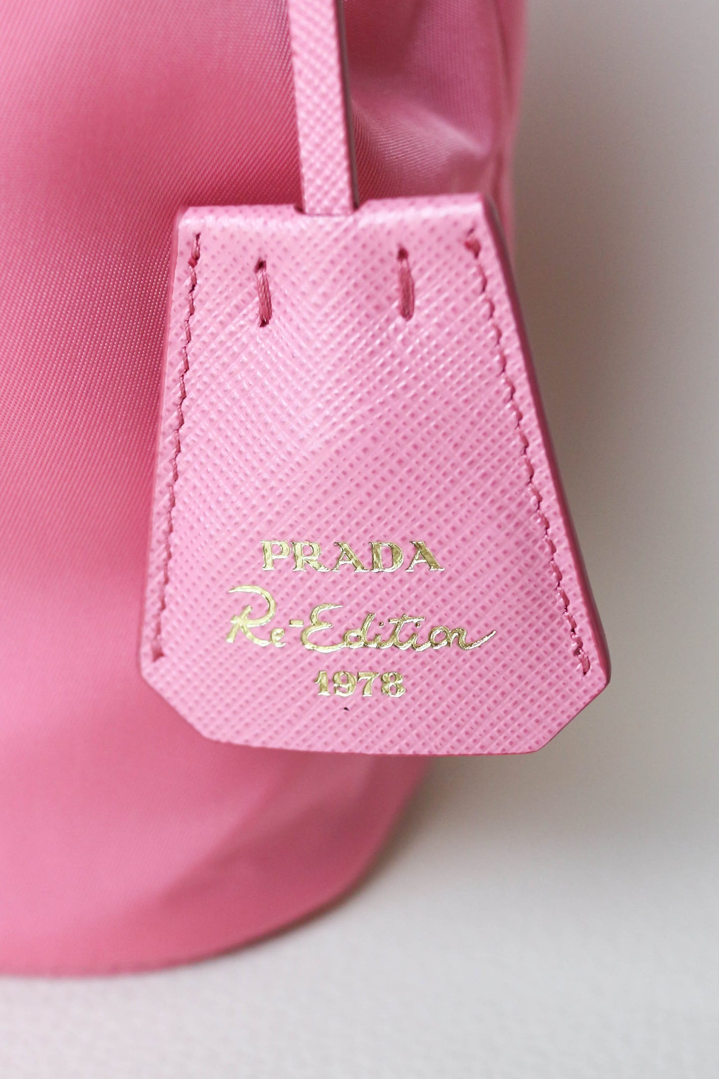 Prada Nylon Bucket Bag Pink