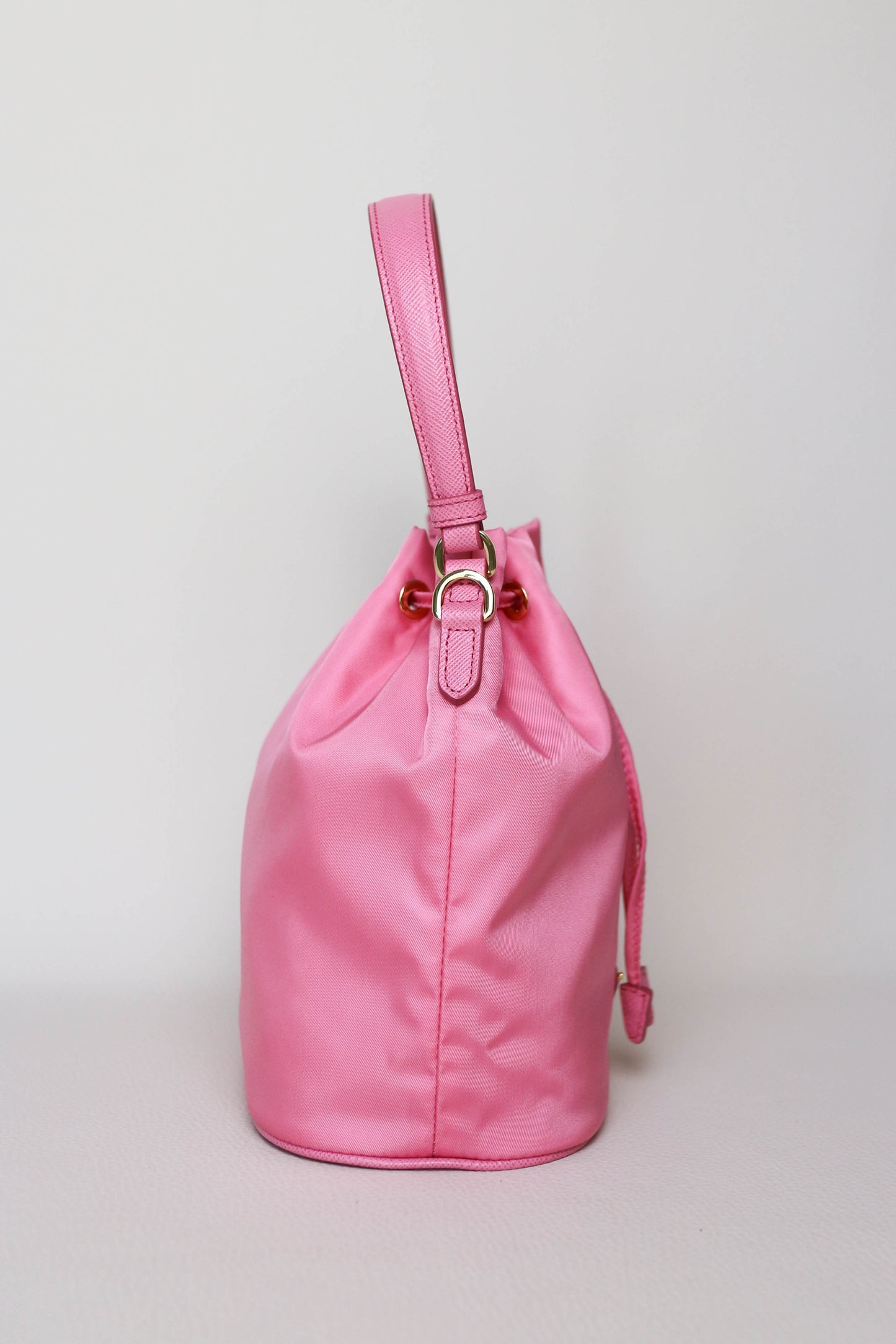 Prada Nylon Bucket Bag Pink