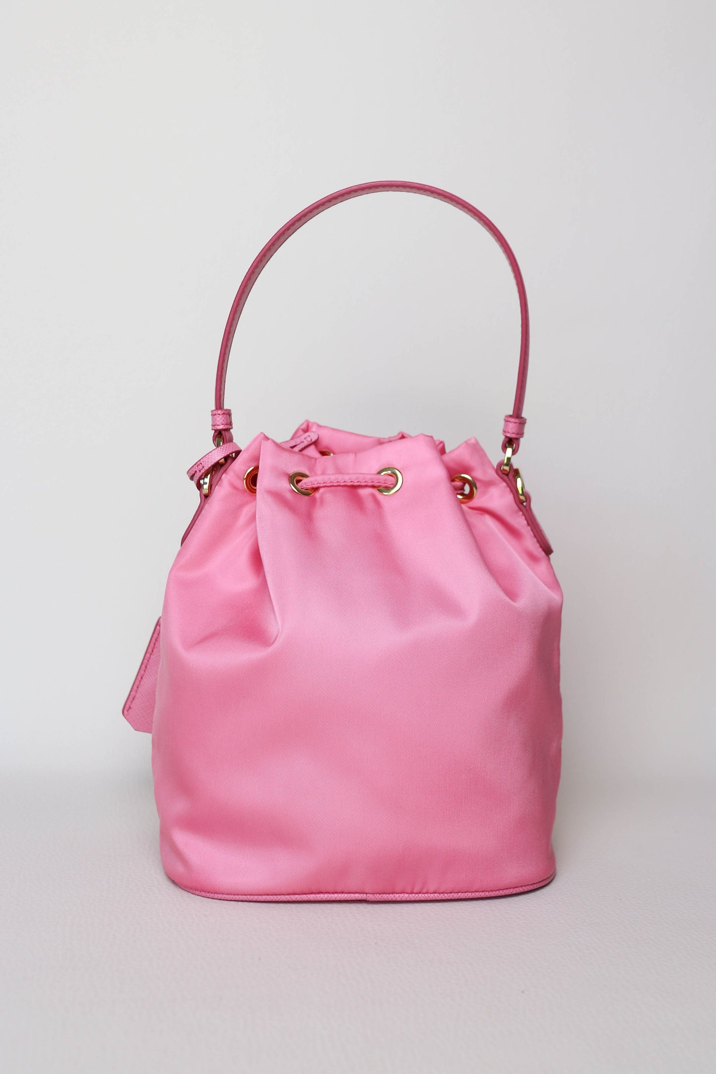 Prada Nylon Bucket Bag Pink