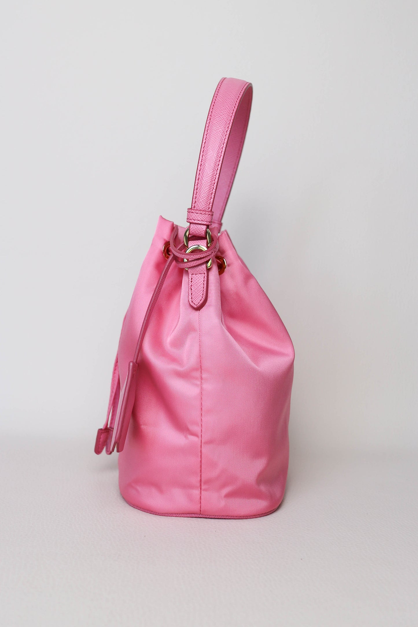 Prada Nylon Bucket Bag Pink