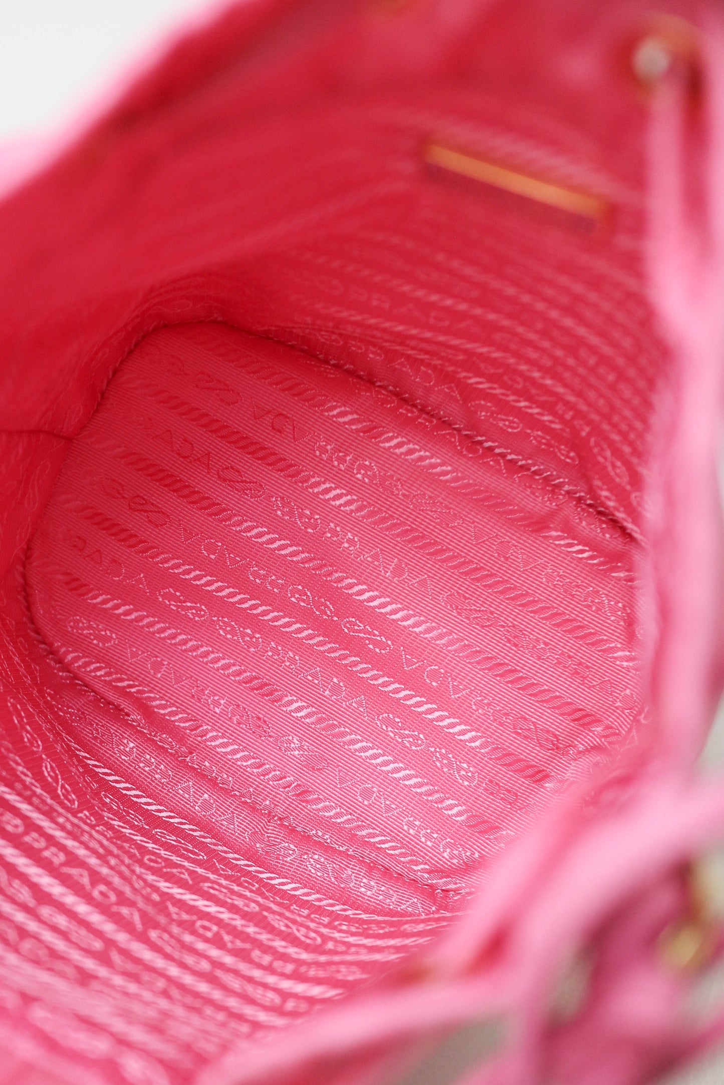Prada Nylon Bucket Bag Pink
