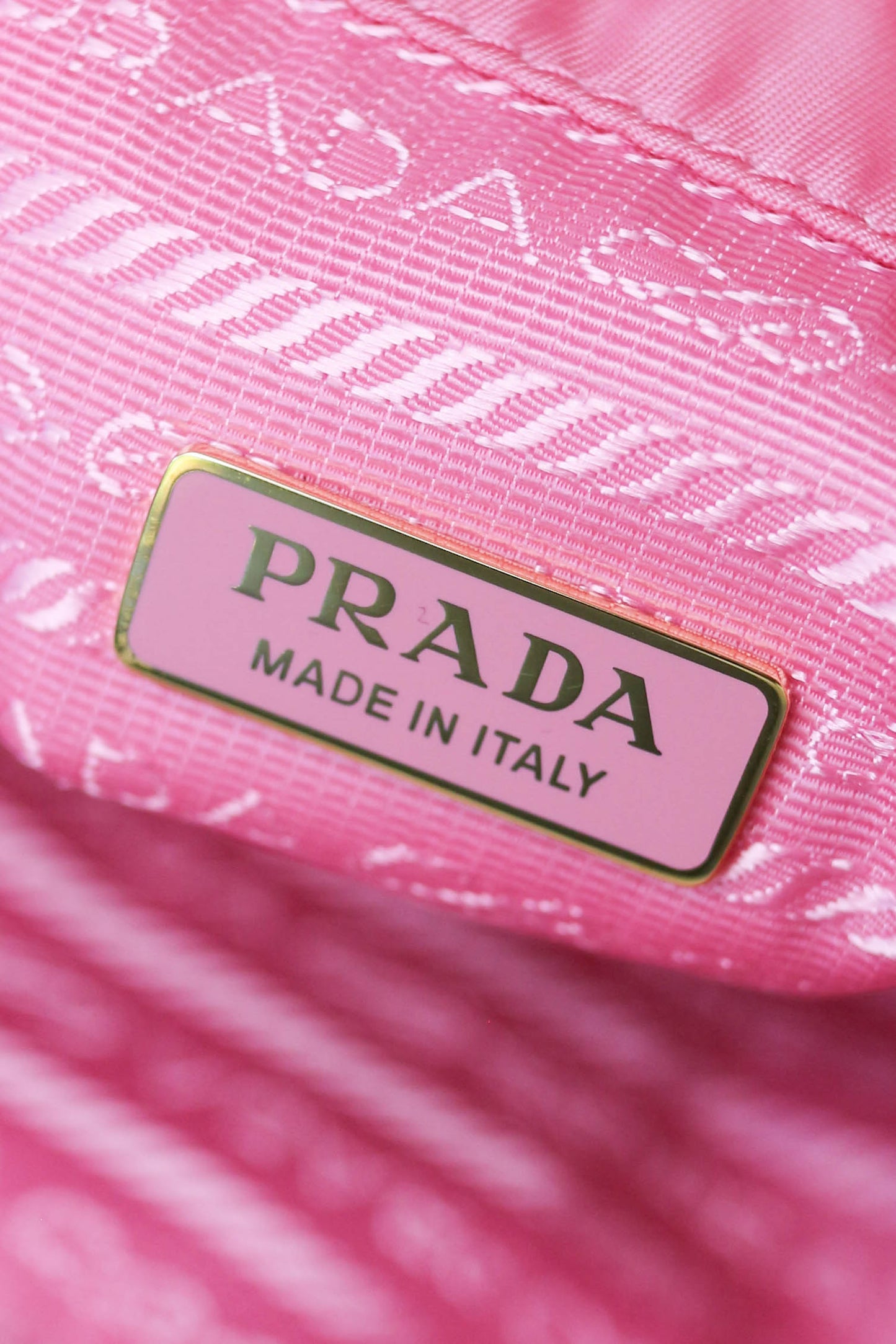 Prada Nylon Bucket Bag Pink
