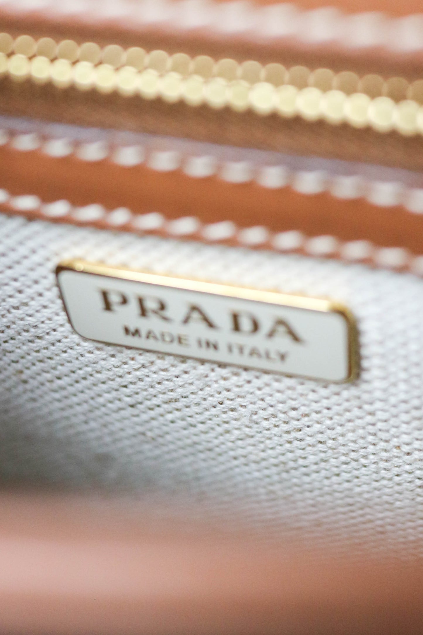 Prada Canvas Crossbody Bag Brown