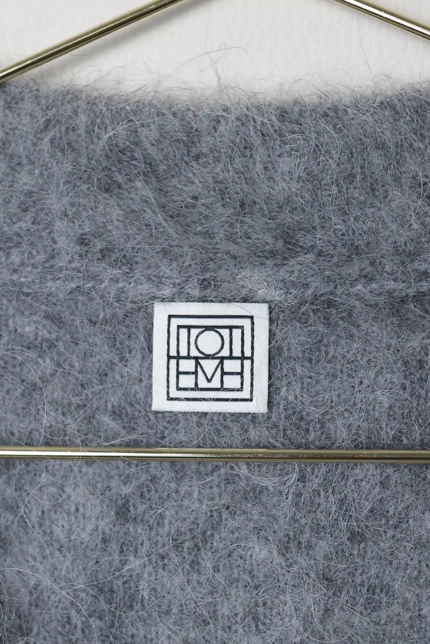 TOTEME Boxy Alpaca Knit Cardigan Grey