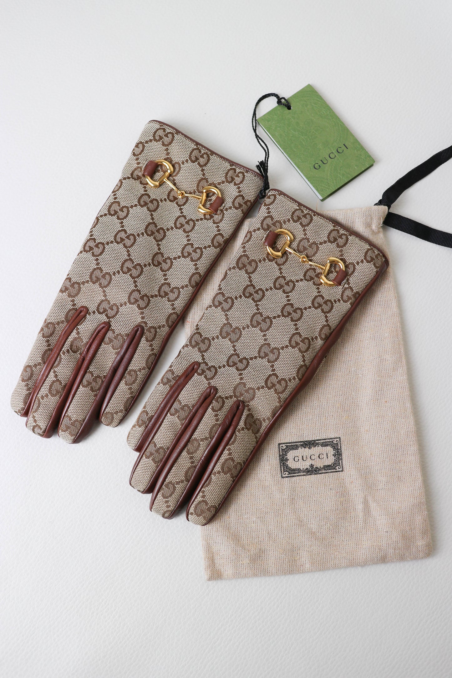 Gucci Horsebit Monogram Gloves